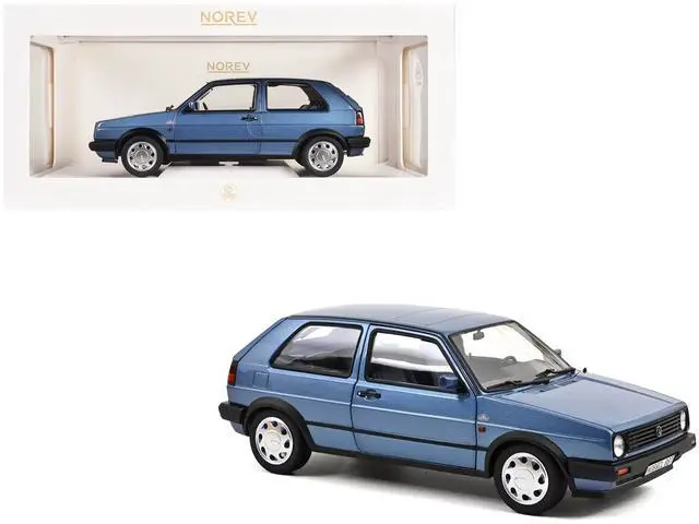 Main image of 1988 Volkswagen Golf "10 Million" Star Blue Metallic 1/18 Diecast Model Car by Norev