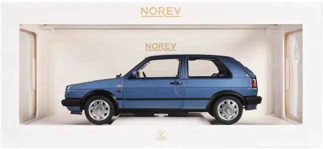 Alt view image 6 of 6 - 1988 Volkswagen Golf "10 Million" Star Blue Metallic 1/18 Diecast Model Car by Norev