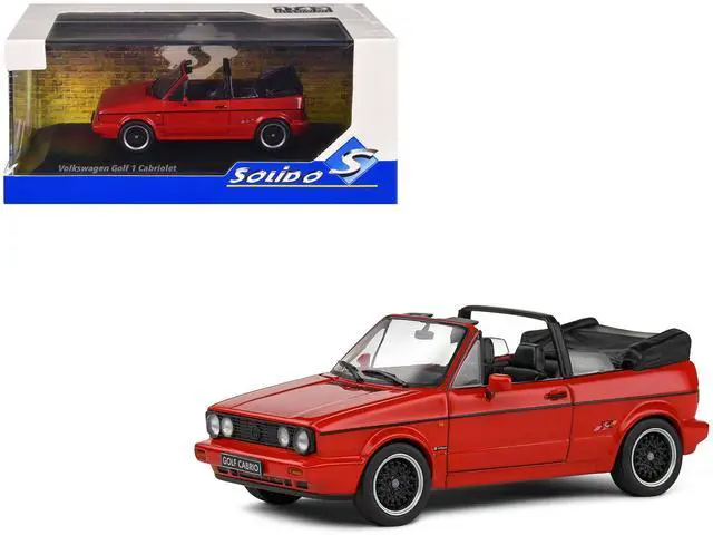 Main image of 1992 Volkswagen Golf 1 Cabriolet Sportline Tornado Red 1/43 Diecast Model Car by Solido