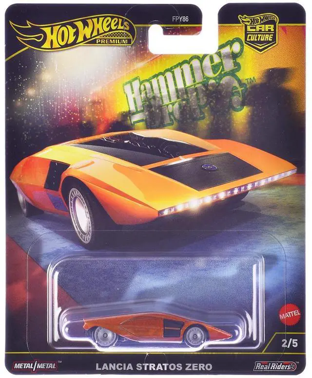 Alt view image 6 of 6 - Lancia Stratos Zero Concept Car Orange Metallic "Hammer Drop" Series Diecast Model Car by Hot Wheels