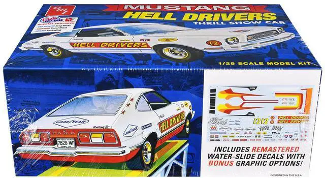 Alt view image 3 of 6 - 1977 Ford Mustang "Hell Drivers" Thrill Show Car (Skill 2) 1/25 Plastic Model Kit by AMT