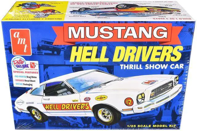 Alt view image 5 of 6 - 1977 Ford Mustang "Hell Drivers" Thrill Show Car (Skill 2) 1/25 Plastic Model Kit by AMT