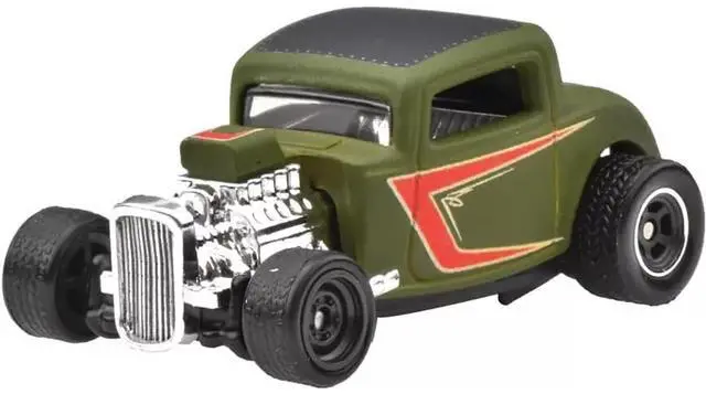 Alt view image 4 of 6 - 1932 Ford Hot Rod Matt Green with Graphics "Boulevard" Series Diecast Model Car by Hot Wheels