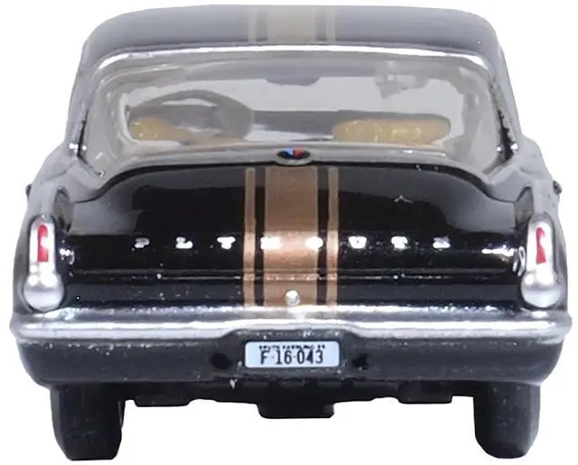 Alt view image 5 of 6 - 1965 Plymouth Barracuda Black with Gold Stripes 1/87 (HO) Scale Diecast Model Car by Oxford Diecast