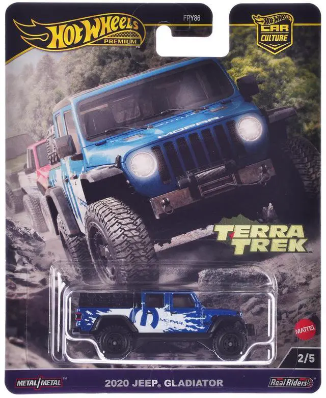 Main image of 2020 Jeep Gladiator Pickup Truck Blue Metallic "MOPAR" "Terra Trek" Series Diecast Model Car by Hot Wheels