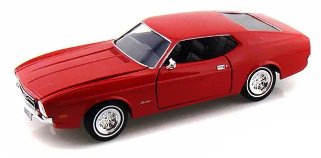 Alt view image 5 of 6 - 1971 Ford Mustang Sportsroof Red 1/24 Diecast Model Car by Motormax