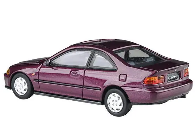 Alt view image 2 of 6 - 1995 Honda Civic Coupe EJ1 Camellia Red Metallic 1/64 Diecast Model Car by Paragon
