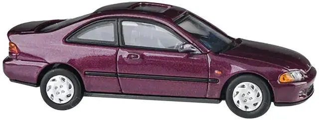 Alt view image 3 of 6 - 1995 Honda Civic Coupe EJ1 Camellia Red Metallic 1/64 Diecast Model Car by Paragon