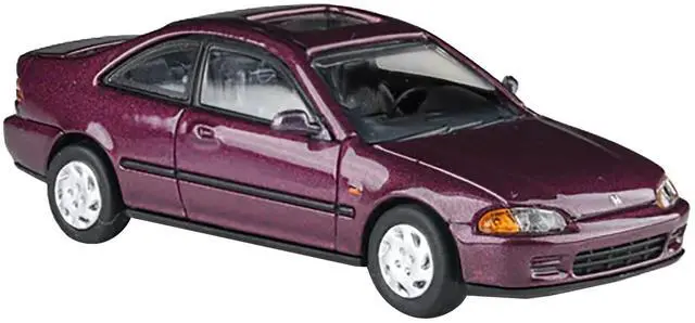 Alt view image 4 of 6 - 1995 Honda Civic Coupe EJ1 Camellia Red Metallic 1/64 Diecast Model Car by Paragon