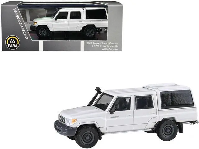 Main image of 2012 Toyota Land Cruiser LC 79 French Vanilla White with Canopy 1/64 Diecast Model Car by Paragon