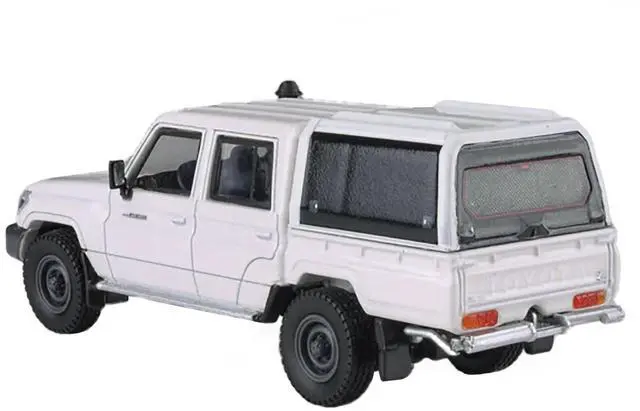 Alt view image 2 of 6 - 2012 Toyota Land Cruiser LC 79 French Vanilla White with Canopy 1/64 Diecast Model Car by Paragon