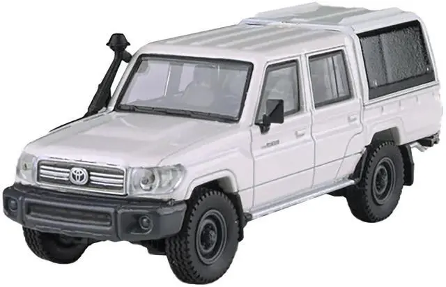 Alt view image 3 of 6 - 2012 Toyota Land Cruiser LC 79 French Vanilla White with Canopy 1/64 Diecast Model Car by Paragon