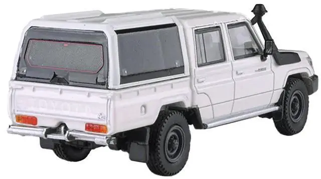 Alt view image 4 of 6 - 2012 Toyota Land Cruiser LC 79 French Vanilla White with Canopy 1/64 Diecast Model Car by Paragon