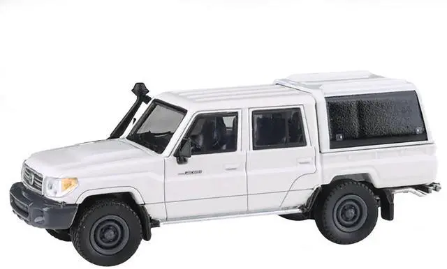 Alt view image 5 of 6 - 2012 Toyota Land Cruiser LC 79 French Vanilla White with Canopy 1/64 Diecast Model Car by Paragon