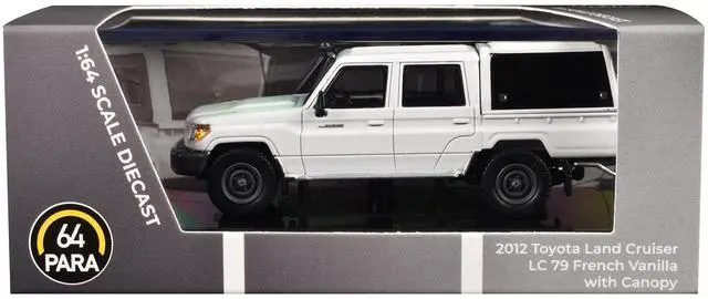 Alt view image 6 of 6 - 2012 Toyota Land Cruiser LC 79 French Vanilla White with Canopy 1/64 Diecast Model Car by Paragon