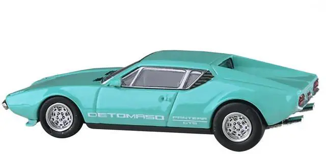 Alt view image 2 of 6 - 1972 De Tomaso Pantera Verde Aqua 1/64 Diecast Model Car by Paragon