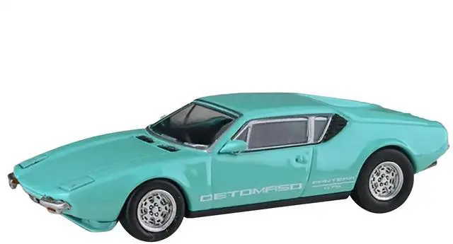 Alt view image 5 of 6 - 1972 De Tomaso Pantera Verde Aqua 1/64 Diecast Model Car by Paragon