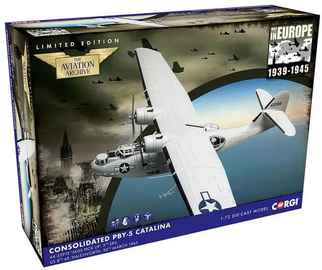 Alt view image 3 of 4 - Consolidated PBY-5 Catalina Patrol Aircraft "Miss Pick Up" (1945) US Army Air Forces 1/72 Diecast Model by Corgi