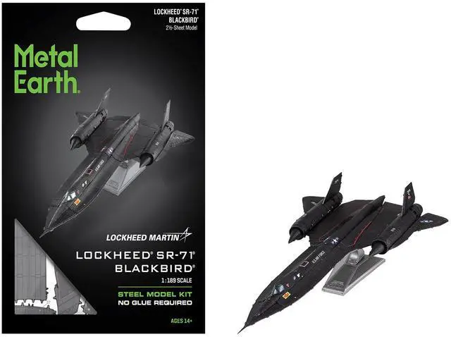 Main image of Model Kit Lockheed SR-71 Blackbird Aircraft "United States Air Force" (Moderate Difficulty) Steel Model by Metal Earth
