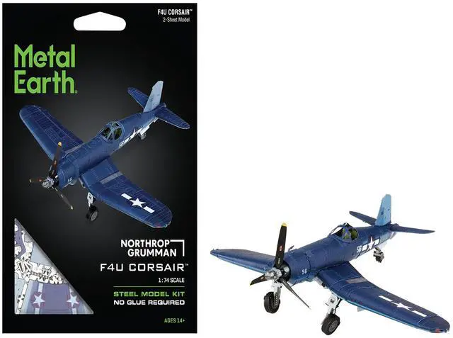 Main image of Model Kit Vought F4U Corsair Fighter Aircraft "World War II" US Navy (Challenging Difficulty) Steel Model by Metal Earth