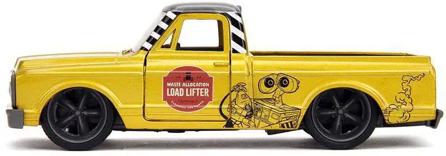 Alt view image 3 of 6 - 1972 Chevrolet Cheyenne Pickup Truck Gold Metallic with Gray Top "Wall-E" (2008) Movie 1/32 Diecast Car Model by Jada