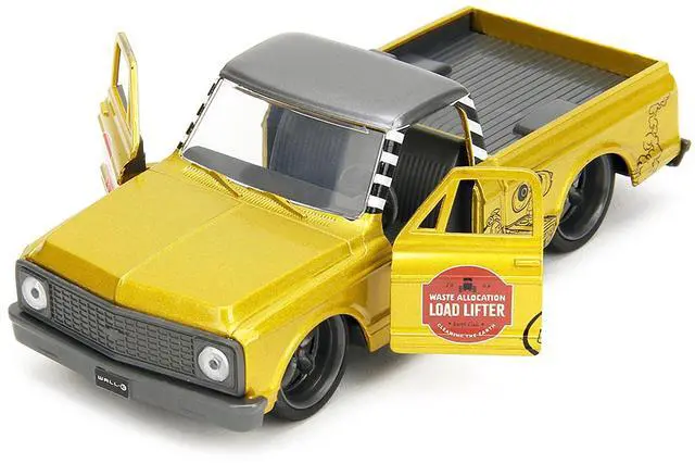 Alt view image 2 of 6 - 1972 Chevrolet Cheyenne Pickup Truck Gold Metallic with Gray Top "Wall-E" (2008) Movie 1/32 Diecast Car Model by Jada
