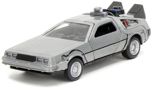 Alt view image 4 of 7 - "Back to the Future" Delorean Set of 3 pieces "Hollywood Rides" Series 1/32 Diecast Model Car by Jada