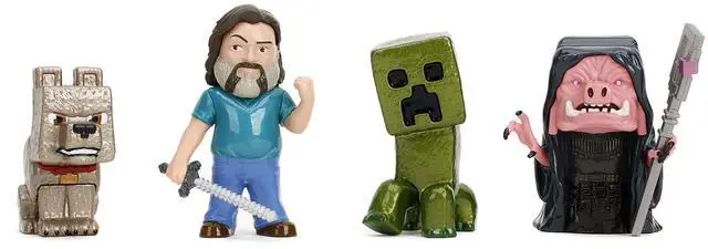 Alt view image 2 of 6 - Set of 4 Diecast Figures "A Minecraft Movie" (2025) Movie "Metalfigs" Series Diecast Models by Jada