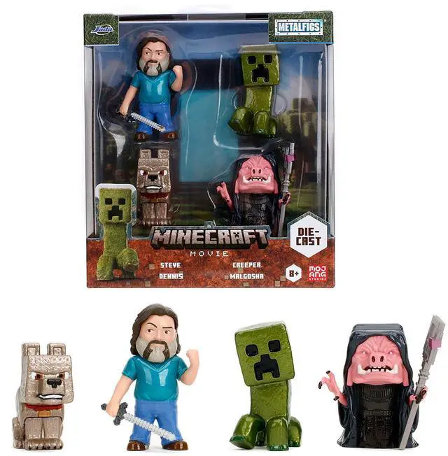 Main image of Set of 4 Diecast Figures "A Minecraft Movie" (2025) Movie "Metalfigs" Series Diecast Models by Jada