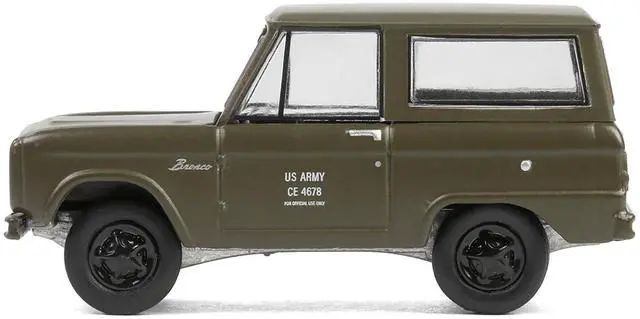 Alt view image 2 of 6 - 1966 Ford Bronco "U.S. Army Proposal" Olive Drab "Battalion 64" Series 5 1/64 Die Cast Model Car by Greenlight