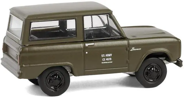 Alt view image 3 of 6 - 1966 Ford Bronco "U.S. Army Proposal" Olive Drab "Battalion 64" Series 5 1/64 Die Cast Model Car by Greenlight