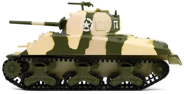 Alt view image 2 of 6 - 1944 M4 Sherman Tank "U.S. Army, 756th Tank Battalion" Camouflage "Battalion 64" Series 5 1/64 Diecast Model Car by Greenlight