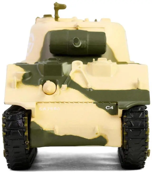 Alt view image 4 of 6 - 1944 M4 Sherman Tank "U.S. Army, 756th Tank Battalion" Camouflage "Battalion 64" Series 5 1/64 Diecast Model Car by Greenlight