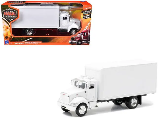 Main image of Peterbilt Utility 335 Box Truck White 1/43 Diecast Model by New Ray