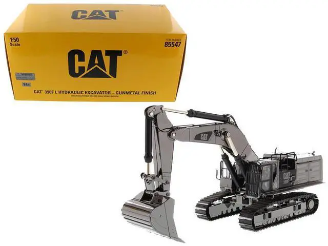 Alt view image 10 of 13 - CAT Caterpillar 390F L Hydraulic Tracked Excavator Gunmetal "Commemorative Series" 1/50 Diecast Model by Diecast Masters