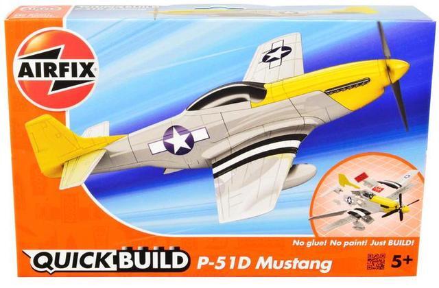 Alt view image 6 of 6 - Skill 1 Model Kit P-51D- Mustang Snap Together Painted Plastic Model Airplane Kit by Airfix Quickbuild