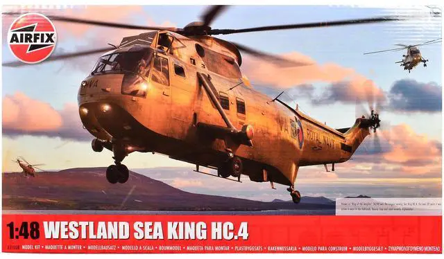 Main image of Level 4 Model Kit Westland Sea King HC.4 Helicopter with 4 Scheme Options 1/48 Plastic Model Kit by Airfix
