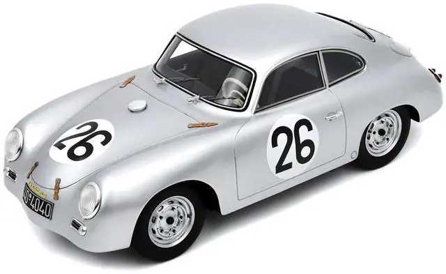 Alt view image 2 of 3 - Porsche 356 #26 "Porsche KG" "24 Hours of Le Mans" (1956) with Display Case 1/18 Model Car by Spark