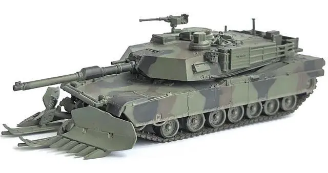 Alt view image 5 of 6 - United States M1A2 SEP Tank w/Mine Plow (Plowing Mode) "Fort Knox" (2002)" Green Camouflage 1/72 Plastic Model by Dragon Models