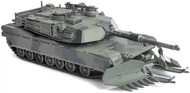 Alt view image 3 of 6 - United States M1A2 SEP Tank w/Mine Plow (Plowing Mode) "Fort Knox" (2002)" Green Camouflage 1/72 Plastic Model by Dragon Models
