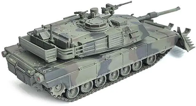 Alt view image 4 of 6 - United States M1A2 SEP Tank w/Mine Plow (Plowing Mode) "Fort Knox" (2002)" Green Camouflage 1/72 Plastic Model by Dragon Models