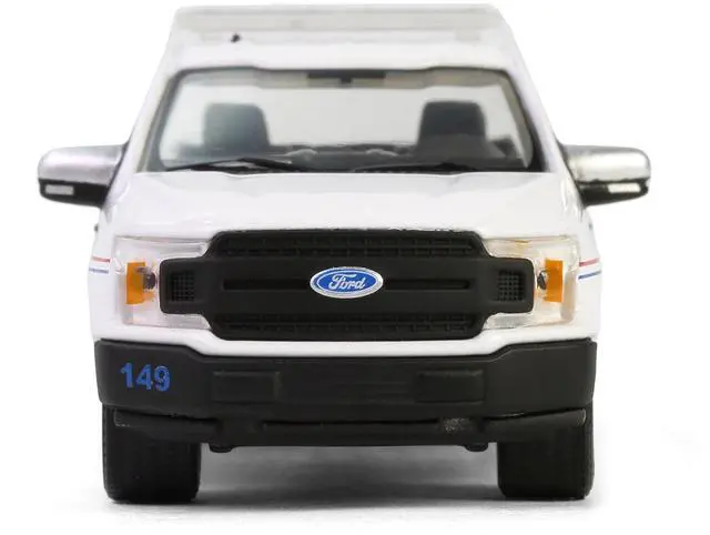 Alt view image 4 of 6 - 2020 Ford F-150 XL Pickup Truck "USPS Postal Police" White with Red and Blue 1/64 Diecast Model Car by Greenlight