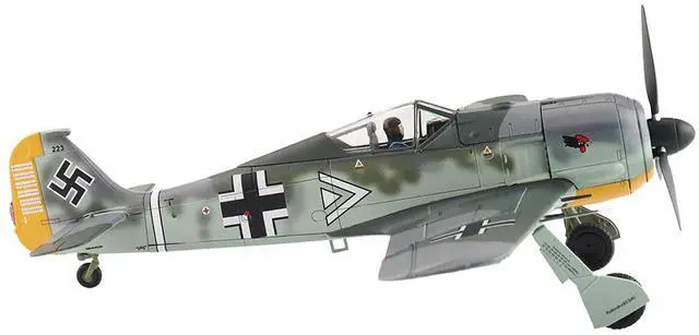 Alt view image 2 of 6 - Focke-Wulf FW 190A-3 Fighter Aircraft German Luftwaffe "Air Power Series" 1/48 Diecast Model Hobby Master