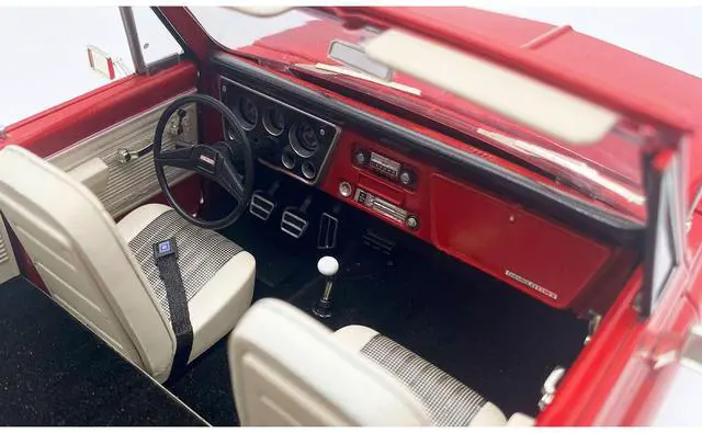 Alt view image 4 of 6 - 1970 GMC Jimmy Red Metallic with White Top "Slammed Custom" Limited Edition to 402 pieces 1/18 Die Cast Model Car by ACME