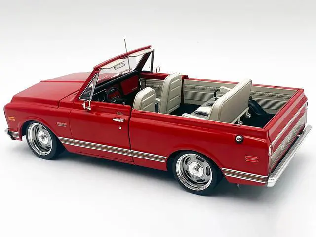 Alt view image 5 of 6 - 1970 GMC Jimmy Red Metallic with White Top "Slammed Custom" Limited Edition to 402 pieces 1/18 Die Cast Model Car by ACME