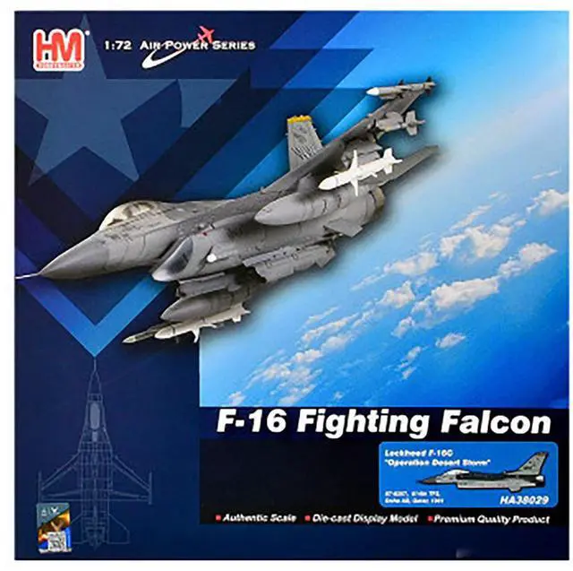 Alt view image 6 of 6 - Lockheed F-16C Fighting Falcon Fighter Aircraft United States Air Force "Air Power Series" 1/72 Diecast Model by Hobby Master