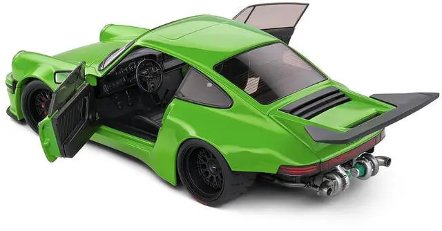 Alt view image 4 of 6 - 2022 Porsche 911 KS-R Green Metallic 1/18 Diecast Model Car by Solido