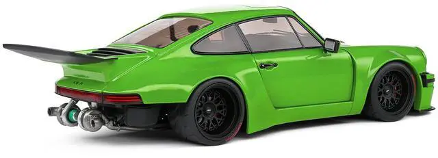 Alt view image 5 of 6 - 2022 Porsche 911 KS-R Green Metallic 1/18 Diecast Model Car by Solido