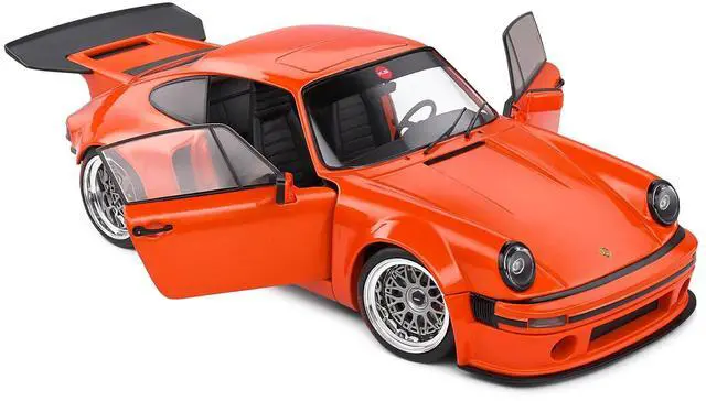 Alt view image 2 of 6 - 2022 Porsche 911 KS-R Orange Metallic 1/18 Diecast Model Car by Solido