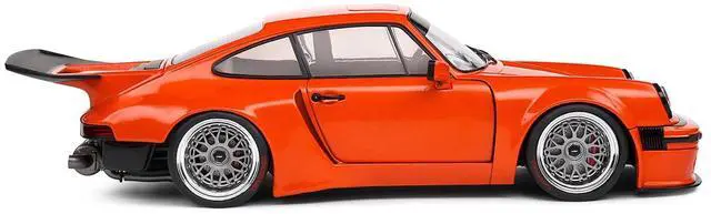 Alt view image 3 of 6 - 2022 Porsche 911 KS-R Orange Metallic 1/18 Diecast Model Car by Solido